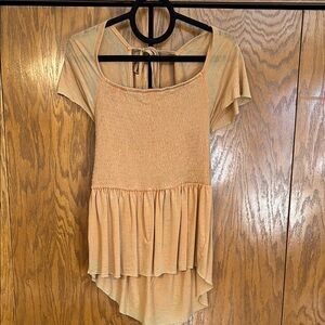 Rewash Orange Asymmetrical Tiered Bodysuit